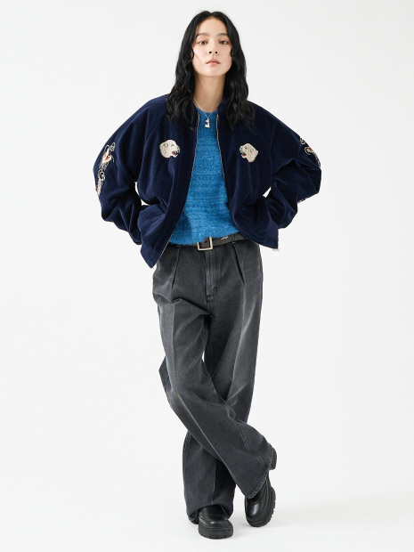 【THRIFTY LOOK / スリフティルック】Greenland Souvenir Blouson / グリーンランド スーベニアブルゾン /ヴィンテージライク /刺繍 /ユニセックス【予約】