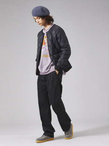 【WEB限定】TAION MILITARY OVER SIZE CREW NECK JKT【UNISEX】ミリタリー オーバーサイズ クルーネック ダウンジャケット/TAION-104LSBPML-1【予約】