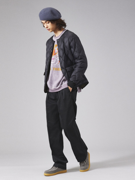 【WEB限定】TAION MILITARY OVER SIZE CREW NECK JKT【UNISEX】ミリタリー オーバーサイズ クルーネック ダウンジャケット/TAION-104LSBPML-1【予約】