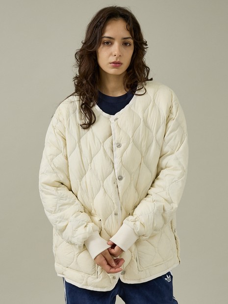 【WEB限定】TAION MILITARY OVER SIZE CREW NECK JKT【UNISEX】ミリタリー オーバーサイズ クルーネック ダウンジャケット/TAION-104LSBPML-1