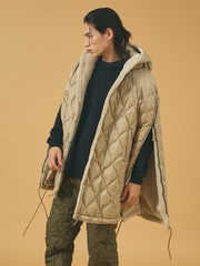WEB限定】TAION MILITARY RIVERSIBLE DOWN CAPE【UNISEX】リバーシブル