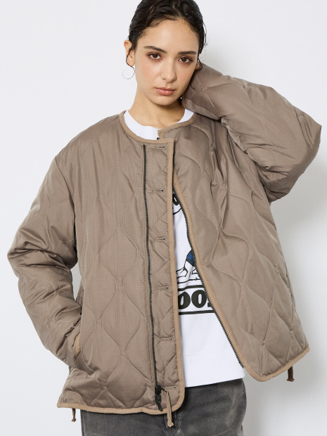 【WEB限定】TAION MILITARY RIVERSIBLE【UNISEX】ミリタリー リバーシブル クルーネック ダウンジャケット / TAION-R104BML-1【予約】