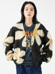 ABAHOUSE - 【TOWNCRAFT / タウンクラフト】VINTAGE PATTERN SHAGGY CARDIGAN / ヴィンテージパターン シャギーカーディガン【予約】
