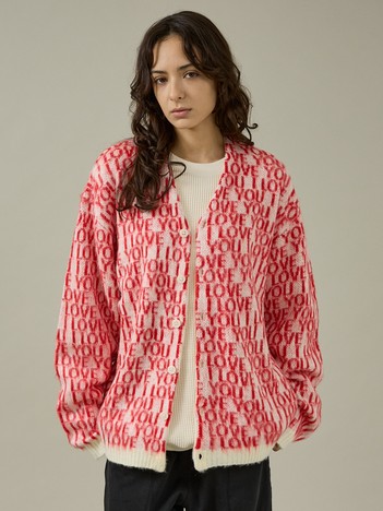 【TOWNCRAFT / タウンクラフト】VINTAGE PATTERN SHAGGY CARDIGAN / ヴィンテージパターン シャギーカーディガン