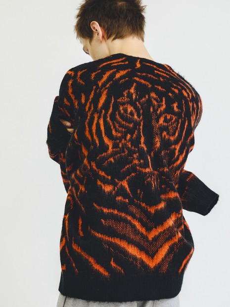 【PENNEYS/ぺニーズ】TIGER PATTERN SHAGGY CARDIGAN / タイガーパターン シャギーカーディガン / ユニセックス