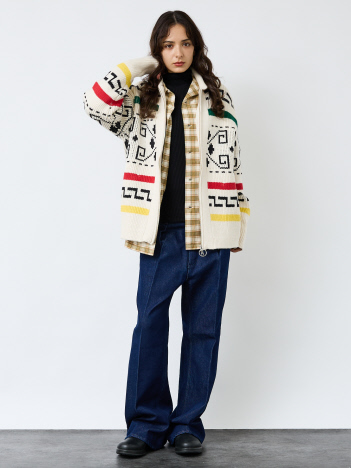 【PENDLETON /ペンドルトン 】WESTERLEY Cardigan/ 総柄 カウチンセーター【予約】