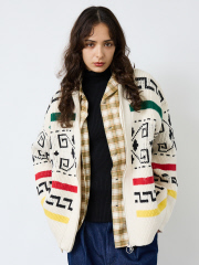 ABAHOUSE - 【PENDLETON /ペンドルトン 】WESTERLEY Cardigan/ 総柄 カウチンセーター【予約】