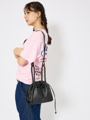 【YArKA/ヤーカ】real leather square bottom drawstring 2way bag / 四角底巾着2wayバッグ/ Y2406ARB50