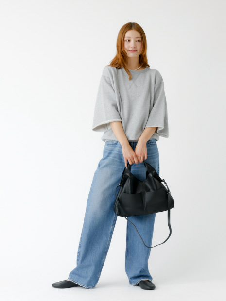 【YArKA/ヤーカ】real leather change shape 2way bag/ リアルレザー変形底2way バッグ / Y2502ARB68【予約】