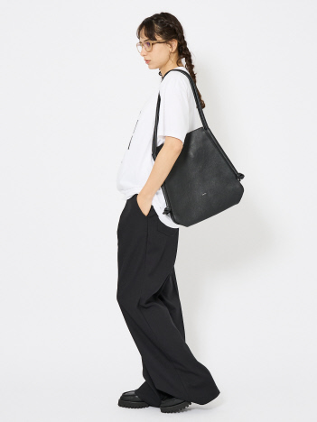 【YArKA / ヤーカ】real leather cord adjustment 2way tote bag/リアルレザーマルチトート/ Y2401FRB26