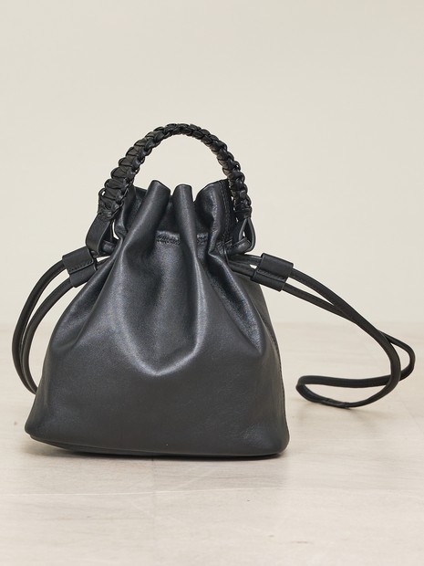 YArKA/ヤーカ】flat braided handle drawstring shoulder bag [bdbd6