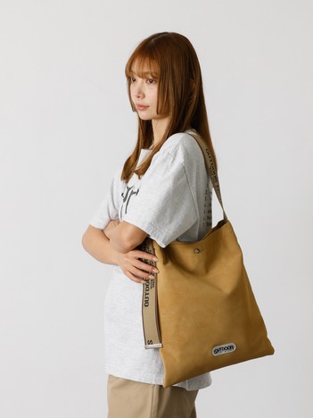 【OUTDOOR PRODUCTS / アウトドアプロダクツ】Jacquard Tapelogo Tote/テープロゴ縦型トート/ユニセックス/BR-OUT-25AW13