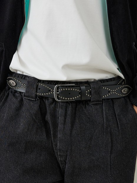 Concho Studded Belt / コンチョ スタッズ ベルト/ヴィンテージライク/ユニセックス