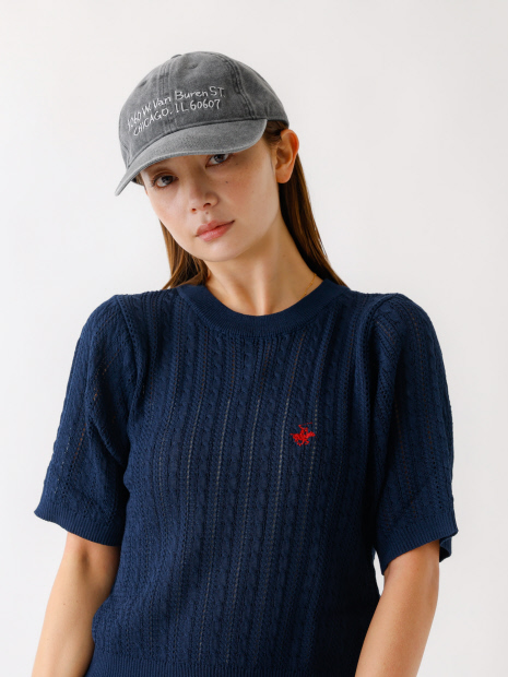 【UNIVERSAL OVERALL / ユニバーサルオーバーオール】UO PIGMENT ADDRESS EMB CAP / ピグメント アドレス刺繍 キャップ【予約】