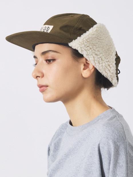 【POLER / ポーラー】2WAY COTTON BOA FLAP CAP / コットン ボア フラップキャップ【予約】