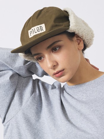 【POLER / ポーラー】2WAY COTTON BOA FLAP CAP / コットン ボア フラップキャップ