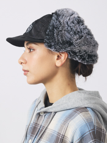 【POLER / ポーラー】FLIGHT NYLON FUR FLAP / フライト ナイロン ファー フラップキャップ
