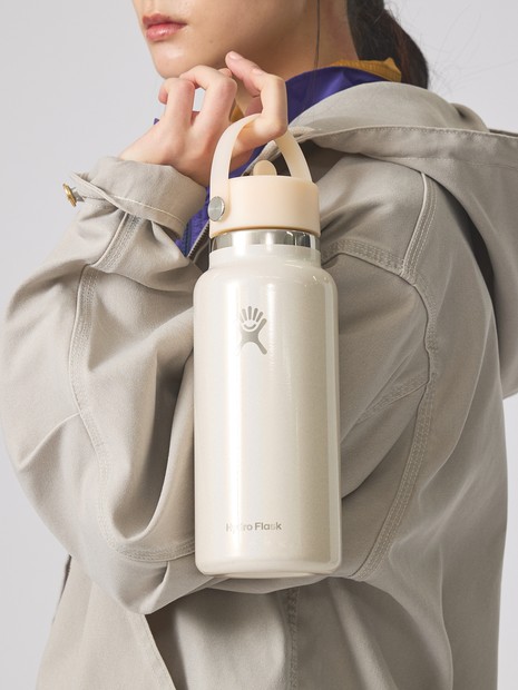 限定 ハイドロフラスク 32oz ストロー水筒 アイボリーローズゴールド 限定商品【Hydro Flask / ハイドロフラスク】GLIMMER 32oz WIDE FLEX