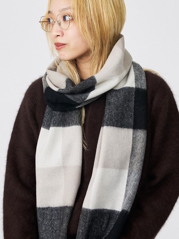 【TWEEDMILL / ツイードミル】Lambswool Scarf  / ラムウールマフラー