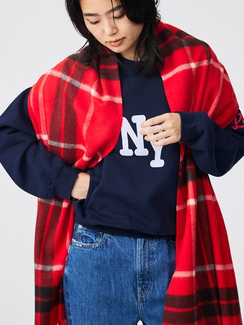 【TWEEDMILL/ツイードミル】大判チェック柄ストール/ユニセックス/Large Stole 70-190