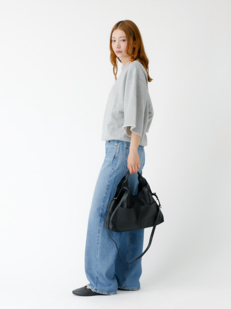 【IRONING / アイロニング】Glitter sweat hslv / グリッターハーフスリーブスウェット / バックオープン【WEB限定】