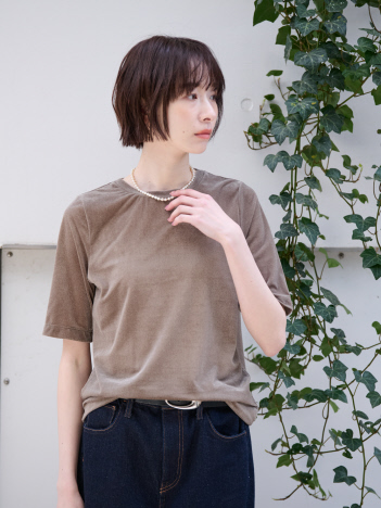 SELECT BY ABAHOUSE (Ladie's) - 【MICA&DEAL/マイカアンドディール】ベロアTEE / シアーベロア / Tシャツ【WEB限定】【予約】
