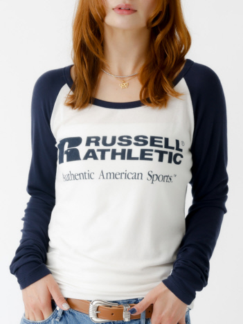 SELECT BY ABAHOUSE (Ladie's) - 【RUSSELL ATHLETIC/ラッセル アスレチック】ラグランスリーブ/ロンT/Y2K/ロゴT【WEB限定】【予約】