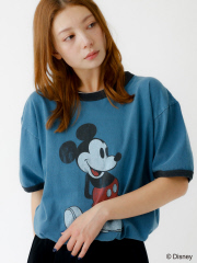 セレクト バイ アバハウス (レディース)
【JOHNBULL/ジョンブル】MICKEY MOUSE / ミッキーマウス /  プリントTシャツ / リンガーTシャツ / 半袖【WEB限定】