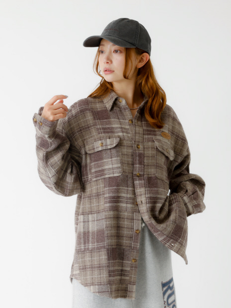 【PARROTT CANVAS/パロットキャンバス】 CPO SHIRT/パッチワークチェックシャツ/PC25212014/チェック柄/パッチワーク/シャツ/オーバー【WEB限定】【予約】
