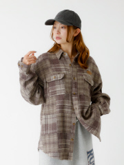 SELECT BY ABAHOUSE (Ladie's) - 【PARROTT CANVAS/パロットキャンバス】 CPO SHIRT/パッチワークチェックシャツ/PC25212014/チェック柄/パッチワーク/シャツ/オーバー【WEB限定】【予約】