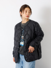 SELECT BY ABAHOUSE (Ladie's) - 【TAION / タイオン】ミリタリー クルーネック ダウンジャケット / ソフトシェル / ショート丈 / インナーダウン【WEB限定】【予約】