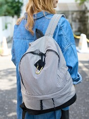 ニャリガバスケット ニケチェック S ライラック｜collex / コレックス