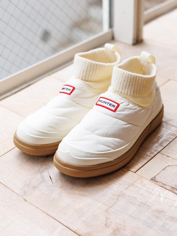 HUNTER/ハンター】イン/アウト ニッティド カフ スリッパ― ブーツ