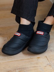 ★試着のみ★HUNTER★インアウト パファーニットカフブーツ 25cm HUNTER（ハンター） ブーツ HUNTER IN/OUT イン/アウト カフ ニット