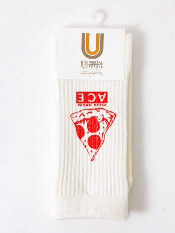 【UNIVERSAL OVERALL/ユニバーサルオーバーオール】キューブソックス/CUBE SOCKS/ピザ/ソックス/ユニセックス【WEB限定】