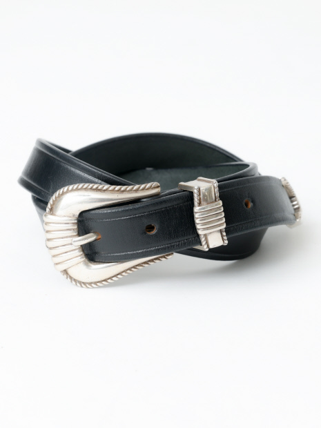 【TORY LEATHER / トリーレザー】"3091" 3-PIECE SILVER BUCKLE BELTS / ウエスタンベルト / ブライドルレザー / ユニセックス【予約】