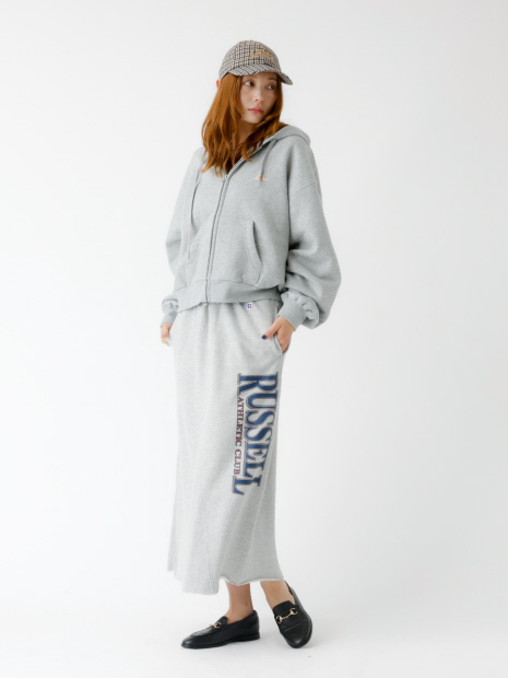【RUSSELL ATHLETIC/ラッセル アスレチック】Wmns Brushed SK/スウェットロングスカート/スウェット/スカート/ロング丈【WEB限定】【予約】