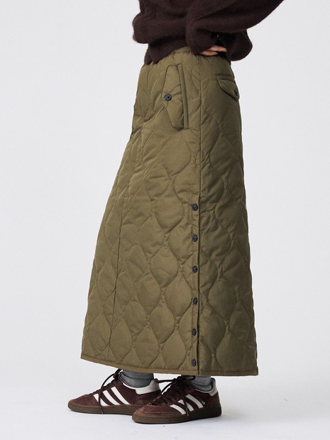 TAION CITY LINE キルティング　フレアスカート L オリーブ シティ ダウンスカート – TAIONインナーダウン公式ブランドサイト