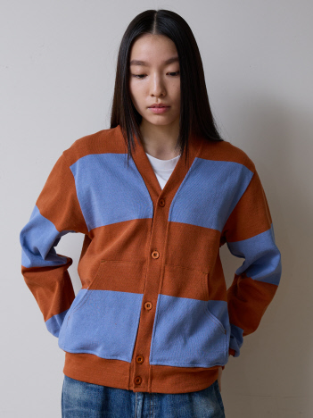 BARBARIAN 12ozHEAVY WEIGHTカーディガン/ボーダー/ユニセックス【WEB限定】