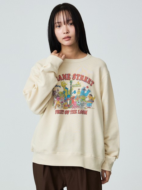 【FRUIT OF THE LOOM】ロングスリーブ甘編み裏毛1/スウェット【WEB限定】