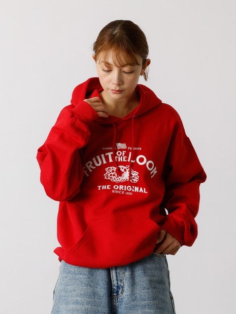 【FRUIT OF THE LOOM】PRINT HOOD5/ロゴプリント/フーディー/ユニセックス【WEB限定】