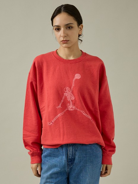 アバハウス（ABAHOUSE）/【THRIFTY LOOK 】JUMP SKULL CREW SWEAT/ユーズ THRIFTY LOOK 】JUMP SKULL CREW SWEAT/ユーズド感/裏起毛/ユニ