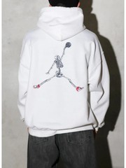 THRIFTY LOOK 】JUMP SKULL PULL HOODIE/パーカー/裏起毛