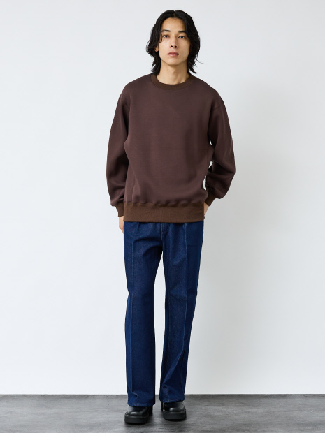 【FORTUNA/フォルトゥナ】TECH SWEAT CREW NECK /トロミ鹿子ダンボールプルオーバースウェット/ユニセックス【WEB限定】【予約】