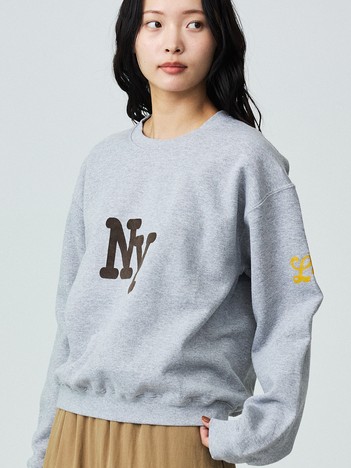 【Le Melange/ル・メランジュ】裏起毛ロゴプリントスウェットシャツ / トレーナー【WEB限定】