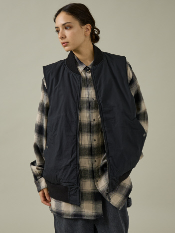 【ABAHOUSE】リバーシブルMA-1 MADE IN STANDARD】 BLACK MA-1 VEST REVERSIBLE/2WAY