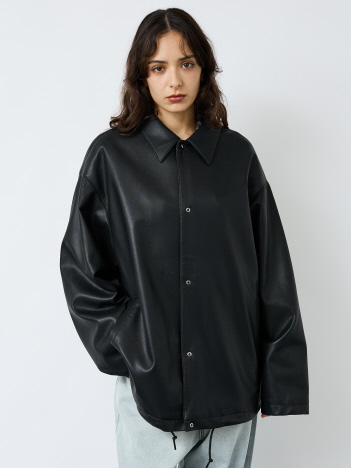 SELECT BY ABAHOUSE (MEN'S) - 【FORTUNA/フォルトゥナ】ECOラムレザーコーチジャケット/コーチジャケット/ユニセックス【WEB限定】【予約】