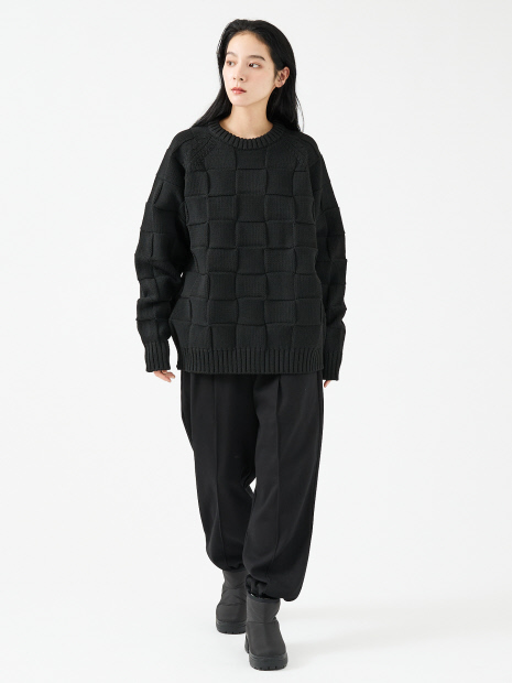 【FORTUNA/フォルトゥナ】ECOTEC-Knit/編み込み風ニットプルオーバー/ユニセックス【WEB限定】【予約】