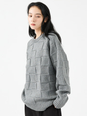 【FORTUNA/フォルトゥナ】ECOTEC-Knit/編み込み風ニットプルオーバー/ユニセックス【WEB限定】