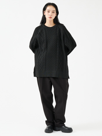 【FORTUNA/フォルトゥナ】ECOTEC-Knit/ケーブル柄ニットプルオーバー/ユニセックス【WEB限定】【予約】